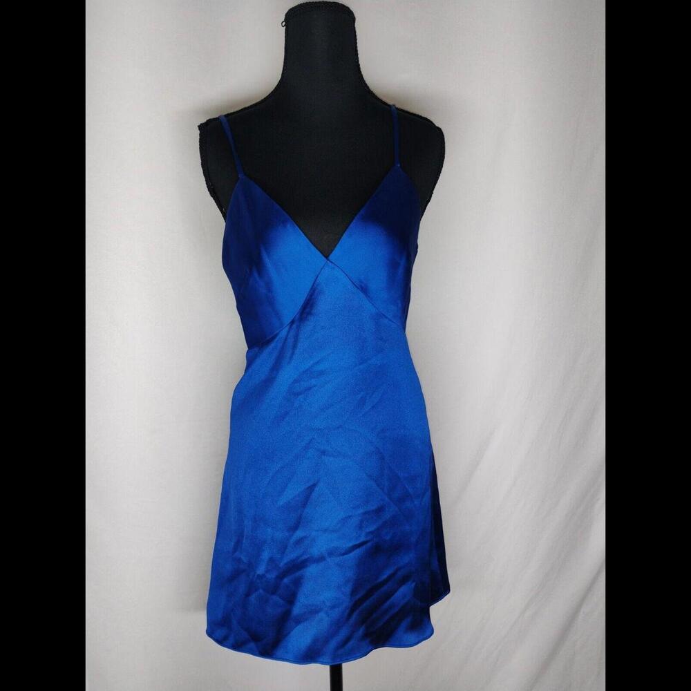 ALICE + OLIVIA Blue Slip Mini Dress size 4 Summer party Club and wedding guest